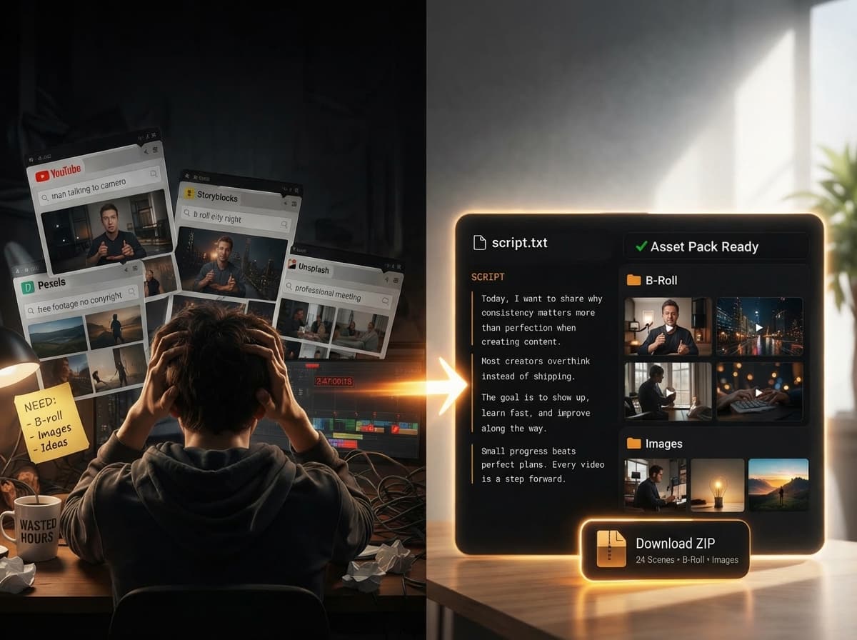 ScenePull — paste your script, get b-roll for every scene